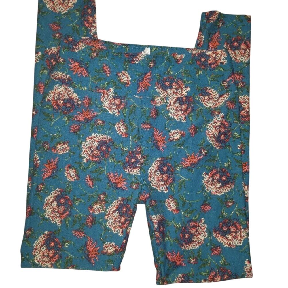 Lularoe Pixel Roses Leggings One Size